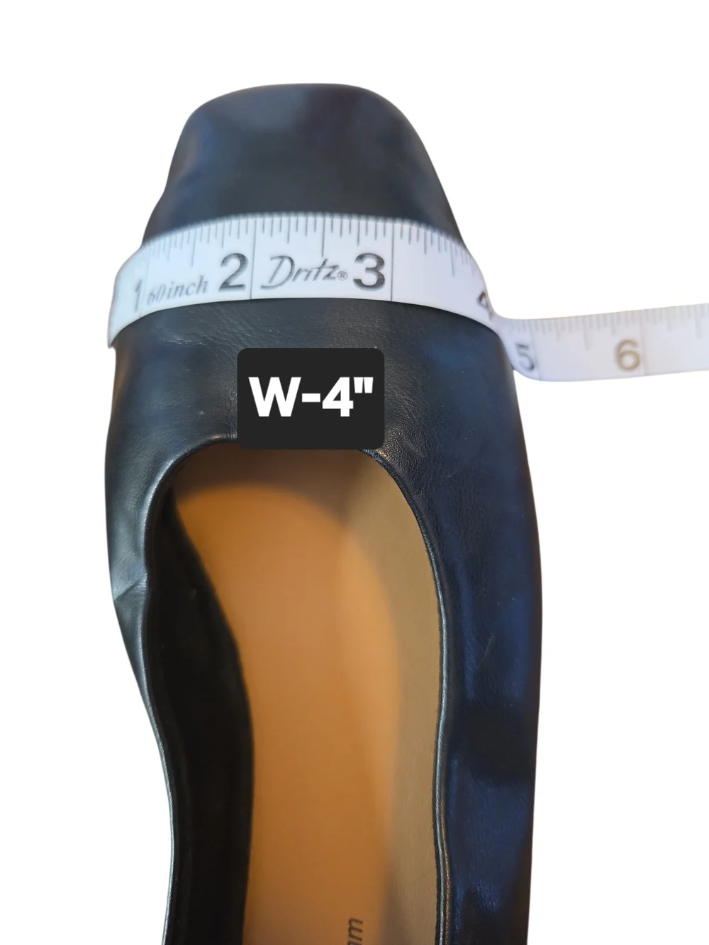 Time and Tru Black Square-Toe Ballet Flats